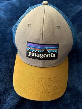 Patagonia Two-Tone Trucker Hat in Tan, Blue & Mustard